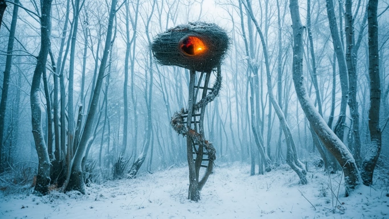 Transformed solitude into self-reliant haven—who’s logging their next build? ❄️🏞️ #BushcraftLogCabin #SurvivalVillage